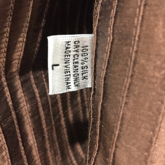 REVERSIBLE OPEN FRONT SILK BLAZER SIZE L - Picture 7 of 7